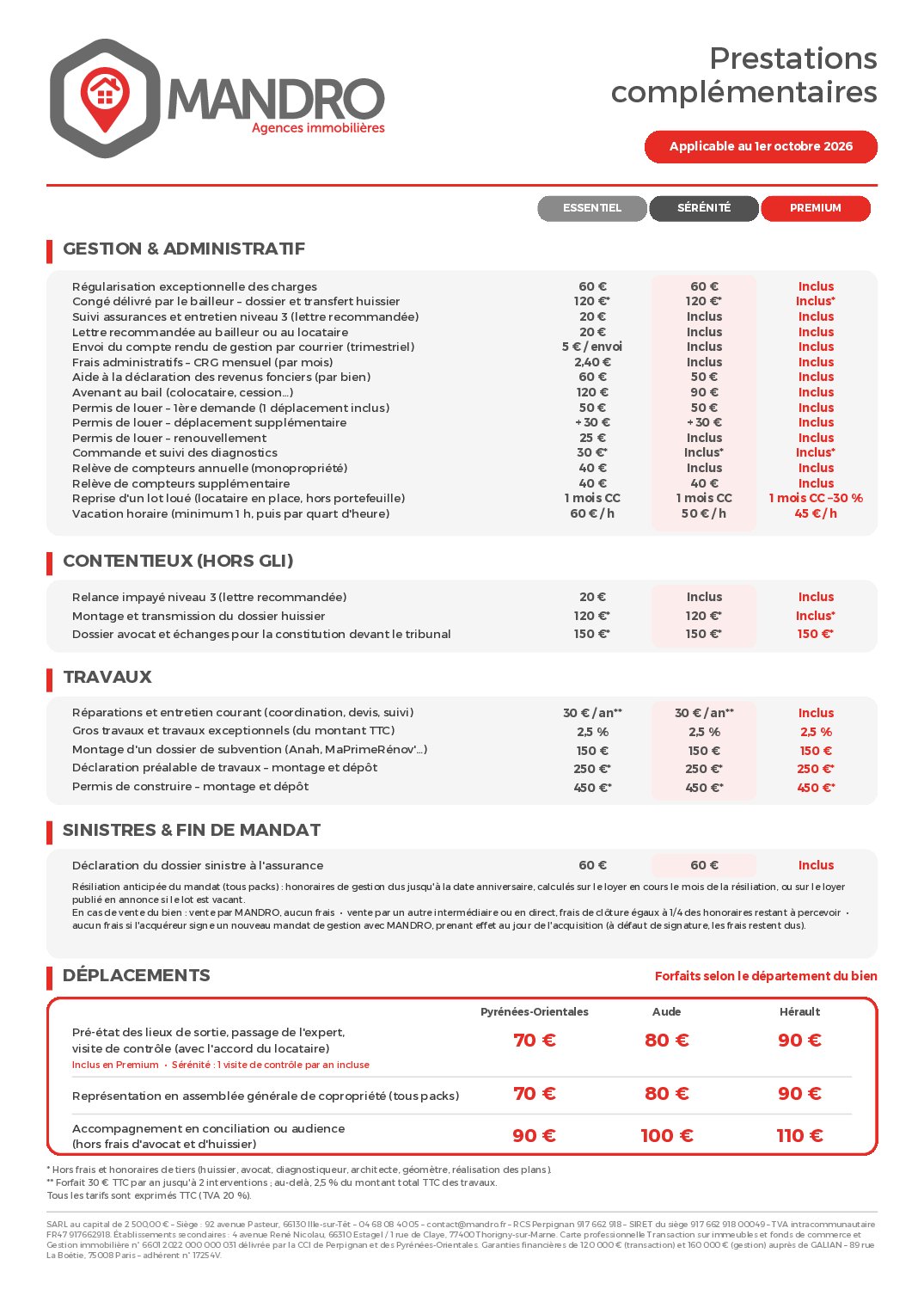 Honoraires de location et de gestion — page 2